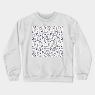 Mistletoe Branches Blue Red Crewneck Sweatshirt